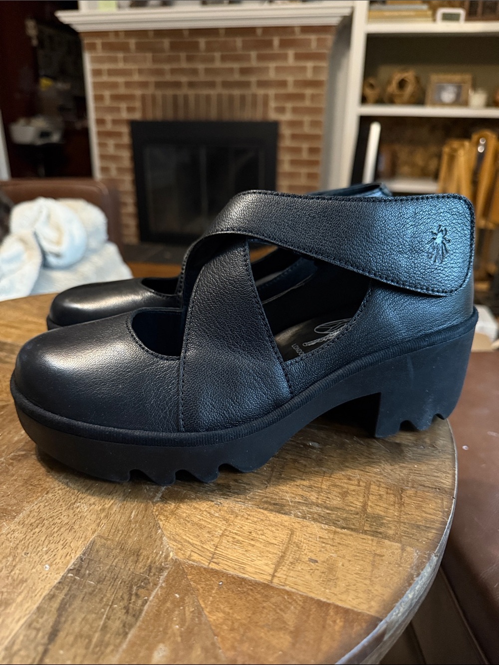 Fly London Togo 533 Leather Platform Shoes 39/9 - Picture 12 of 15